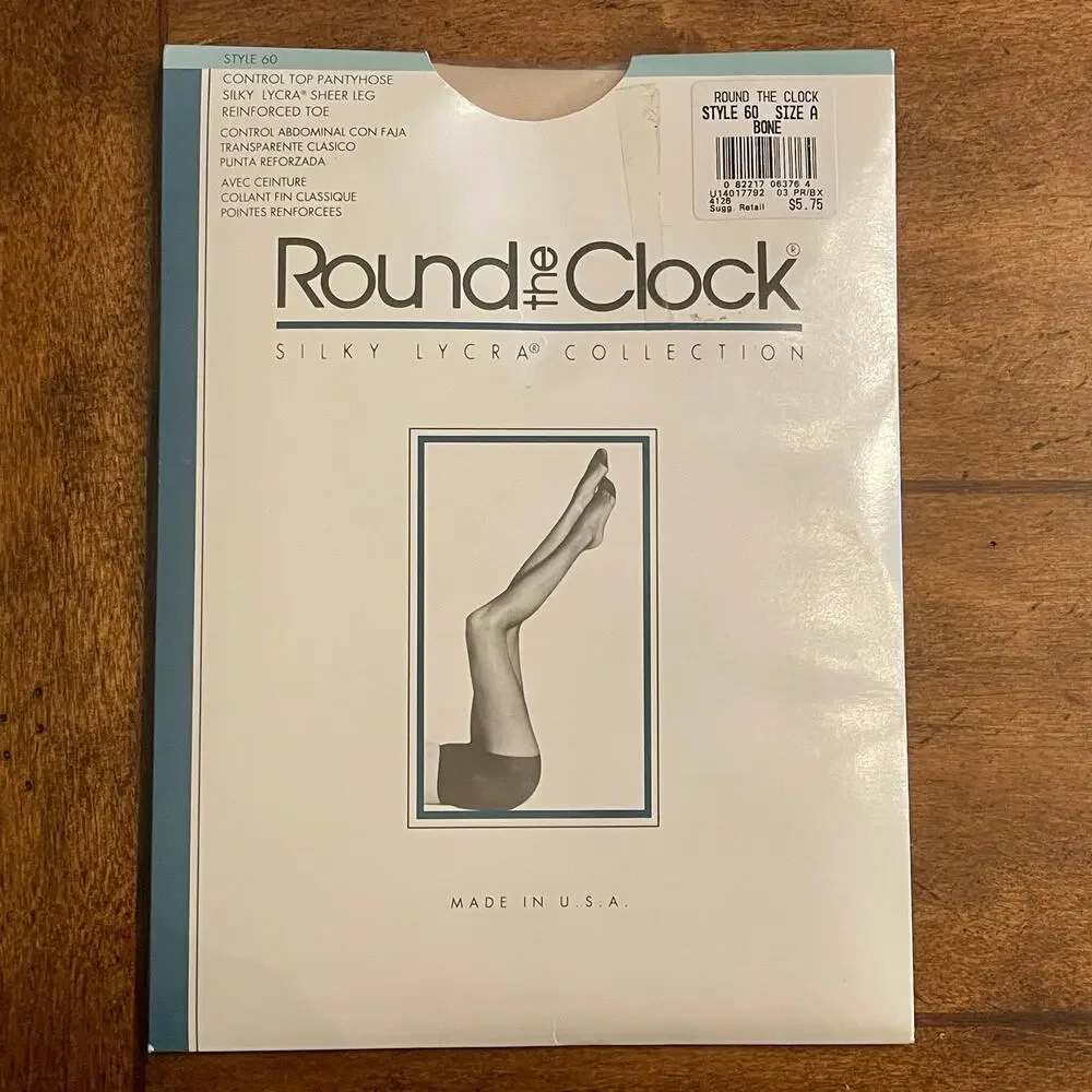 Round the Clock Control Top Pantyhose Size Small Color:  Bone 15.0=C-15